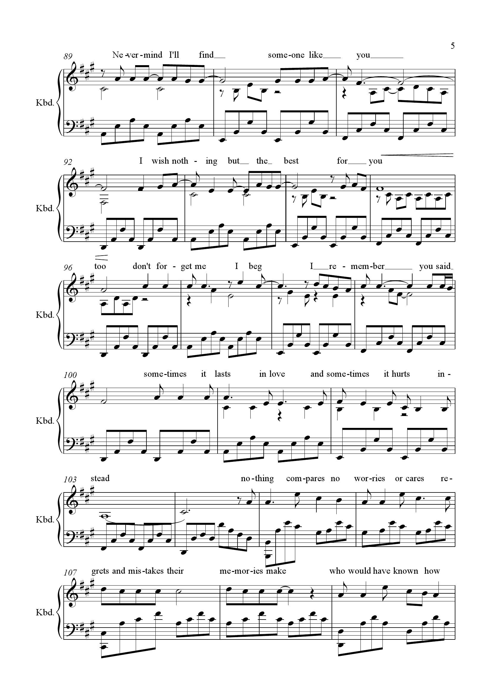 Adele Someone like you5 - نت آهنگ Someone like you از Adele