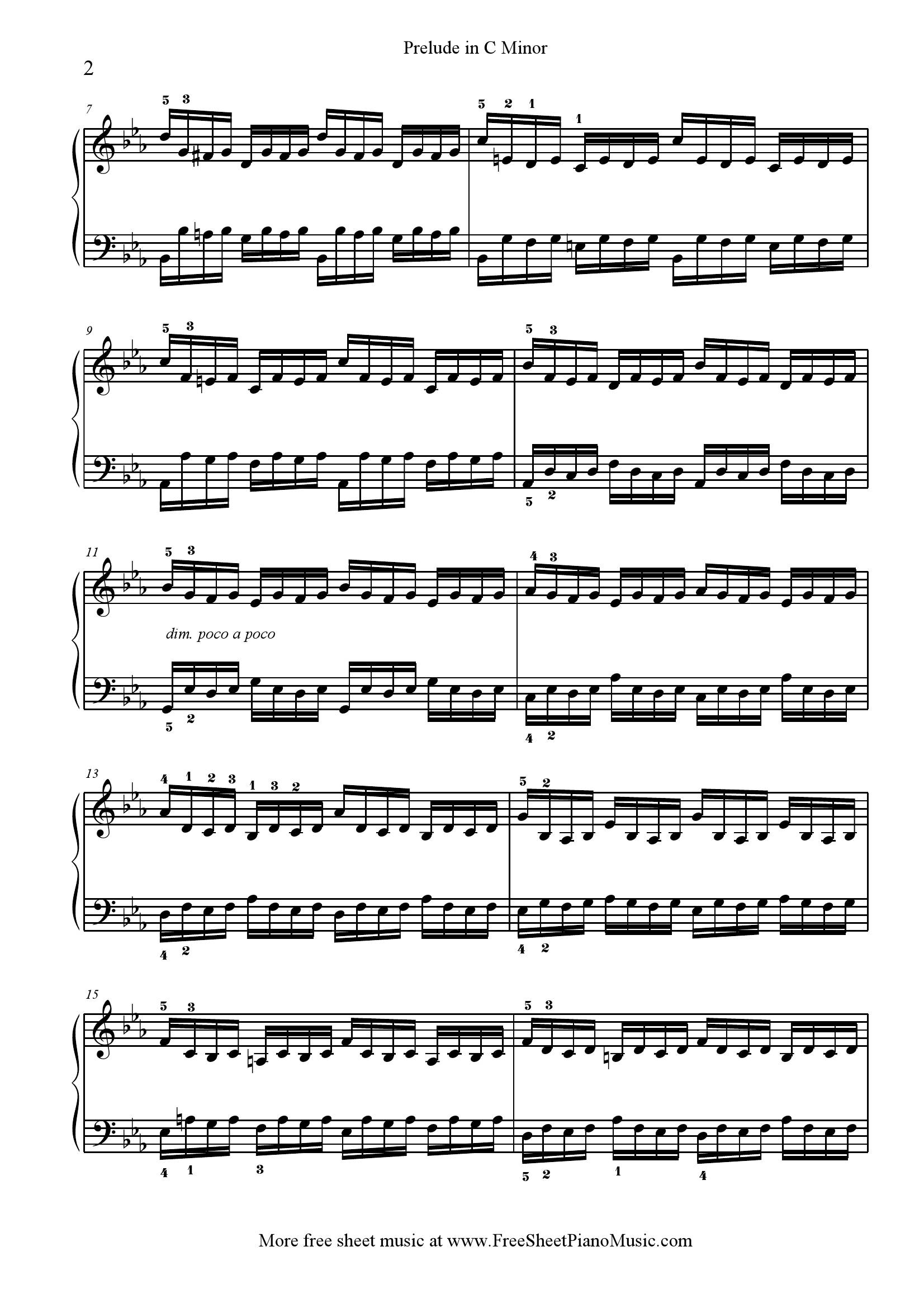 Bach Preludecminor2 - نت آهنگ Preludecminor از Bach