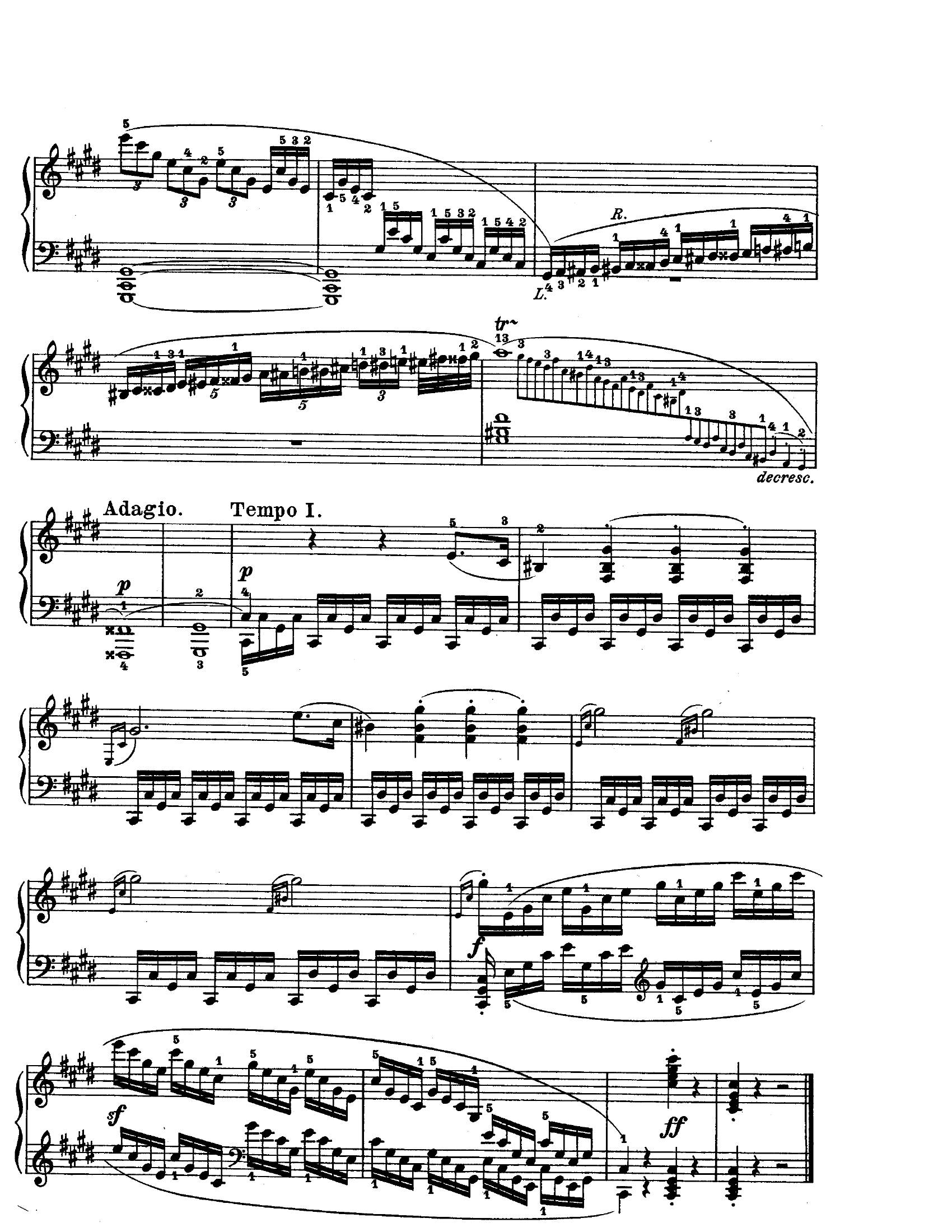 Beethoven Moonlight mov 310 - نت آهنگ Moonlight mov 3 از Beethoven