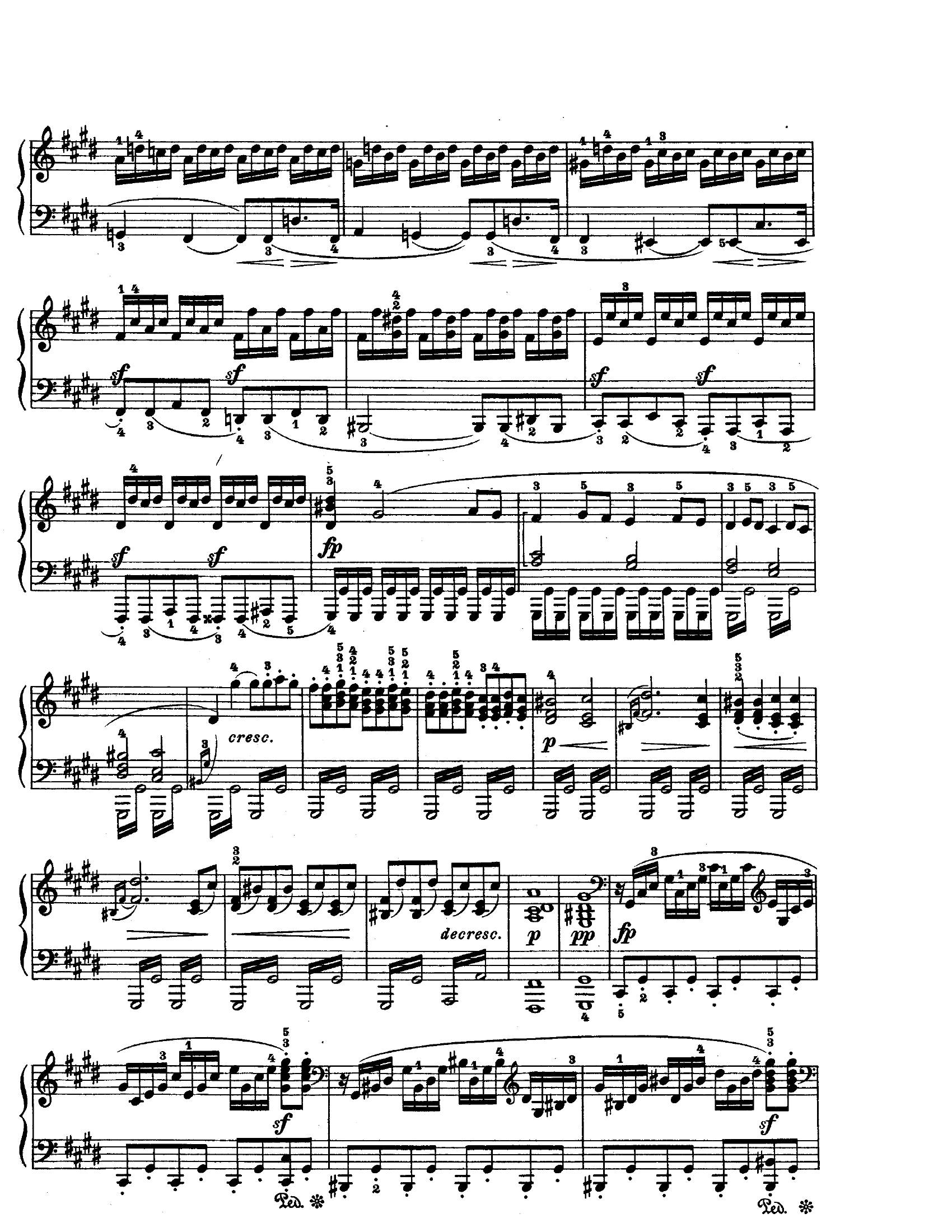 Beethoven Moonlight mov 35 - نت آهنگ Moonlight mov 3 از Beethoven