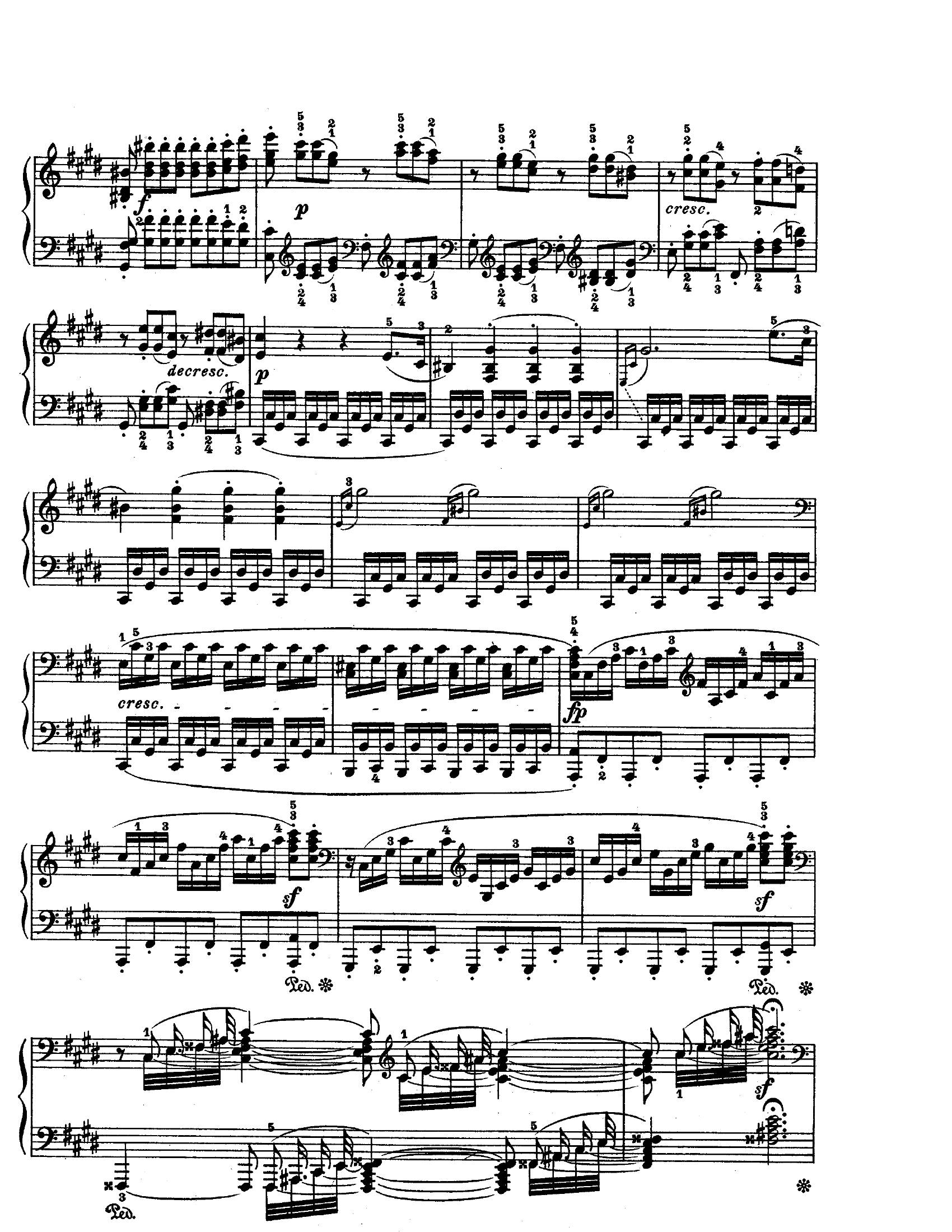 Beethoven Moonlight mov 38 - نت آهنگ Moonlight mov 3 از Beethoven