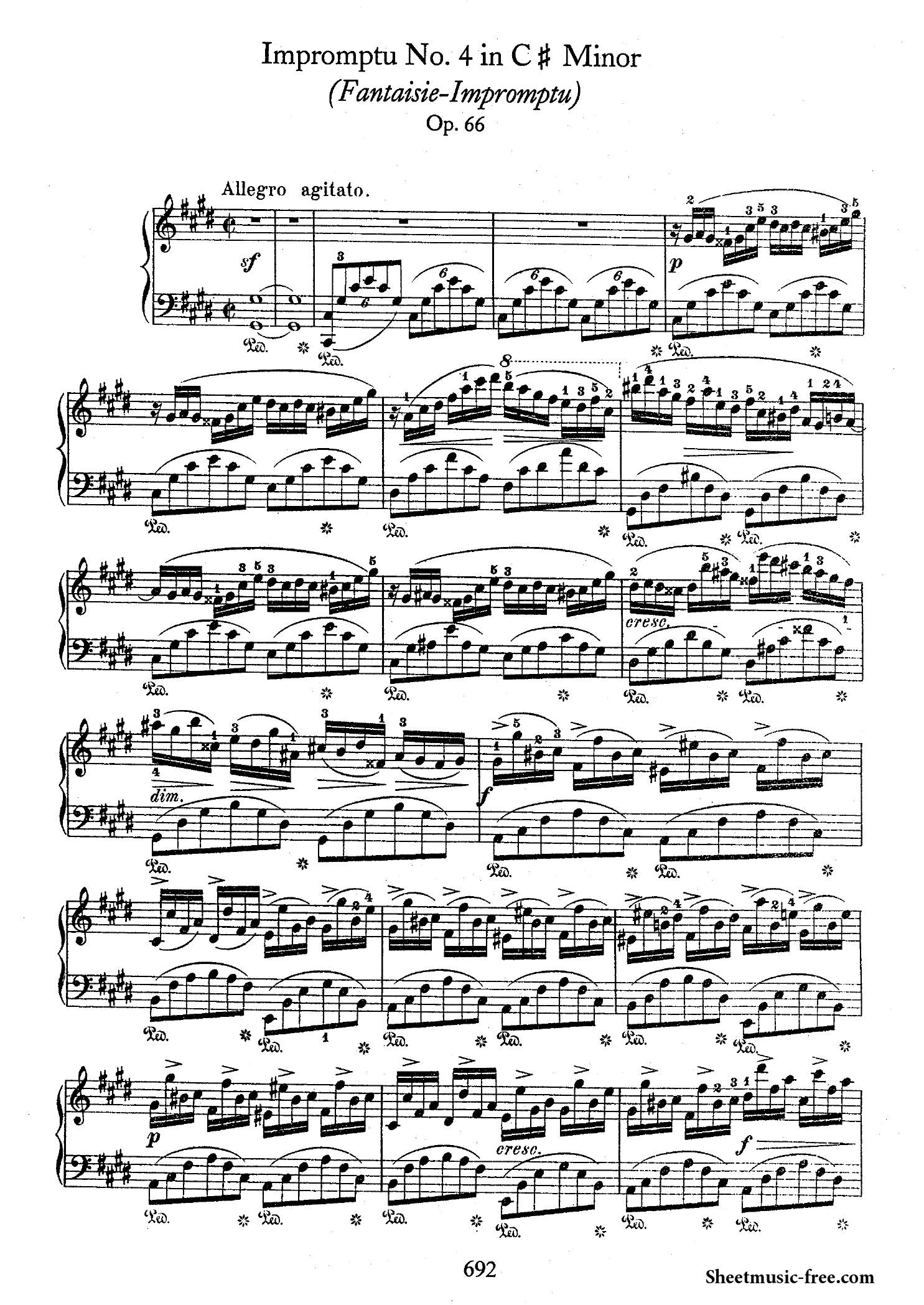 Chopin Fantaisie Impromptu1 - نت آهنگ Fantaisie Impromptu از Chopin