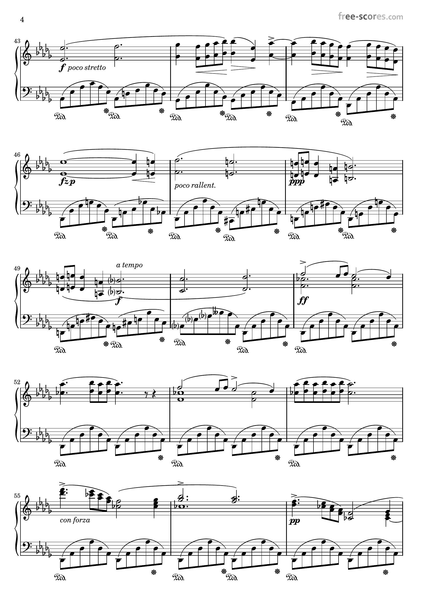 Chopin Nocturne b flat minor4 - نت آهنگ Nocturne b flat minor از Chopin