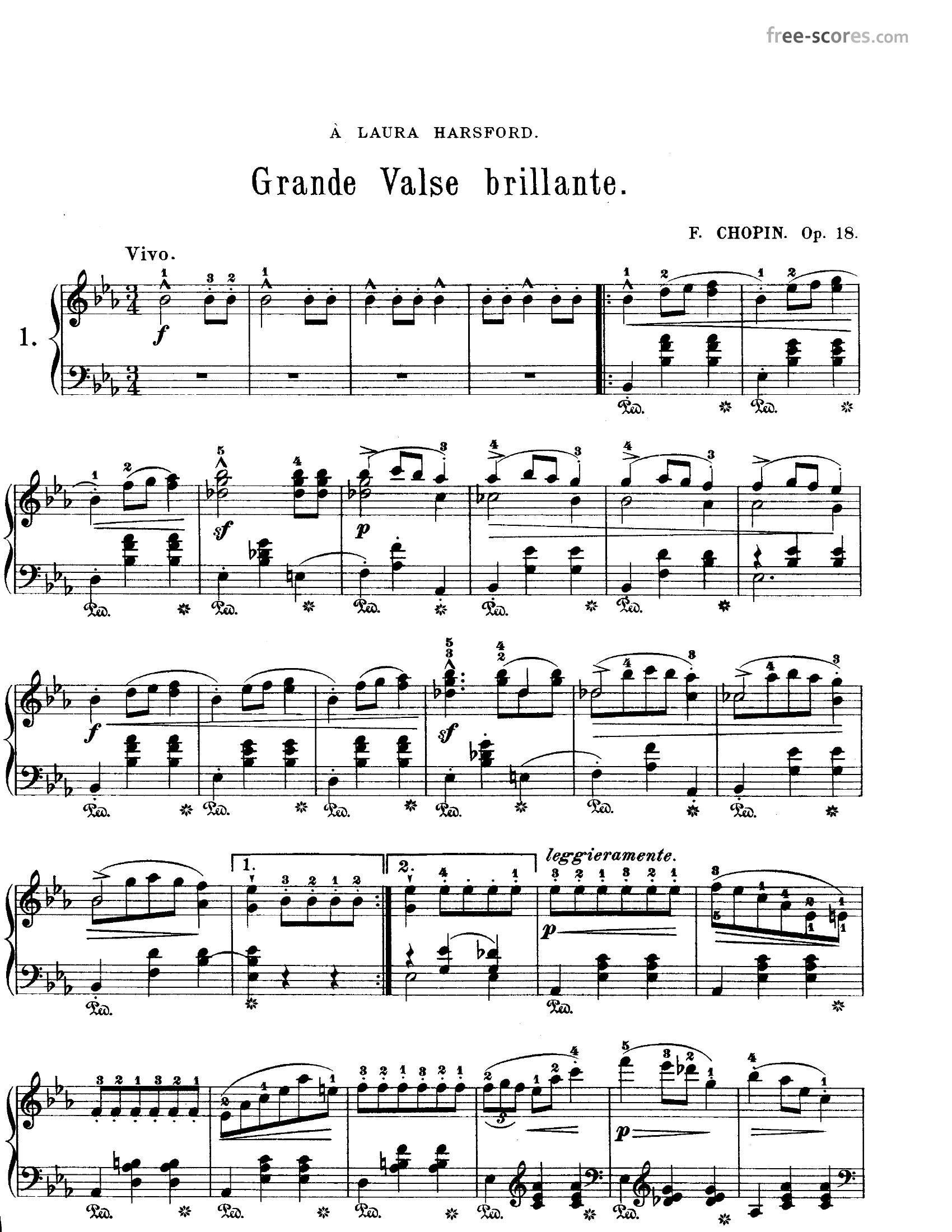 Chopin Opus 181 - نت آهنگ Opus 18 از Chopin