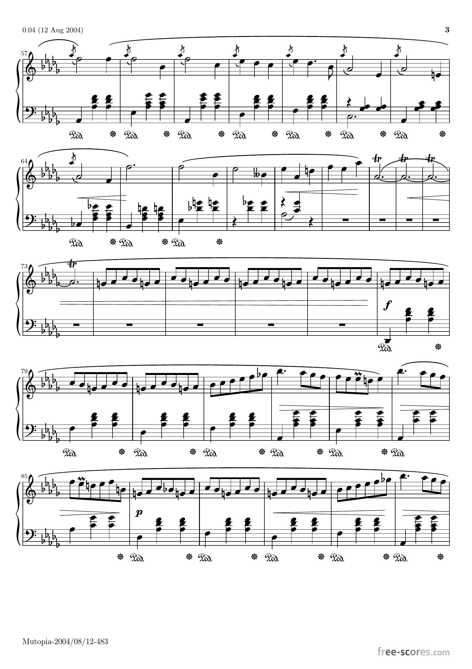 Chopin Opus 64 no 13 - نت آهنگ Opus 64 no 1 از Chopin