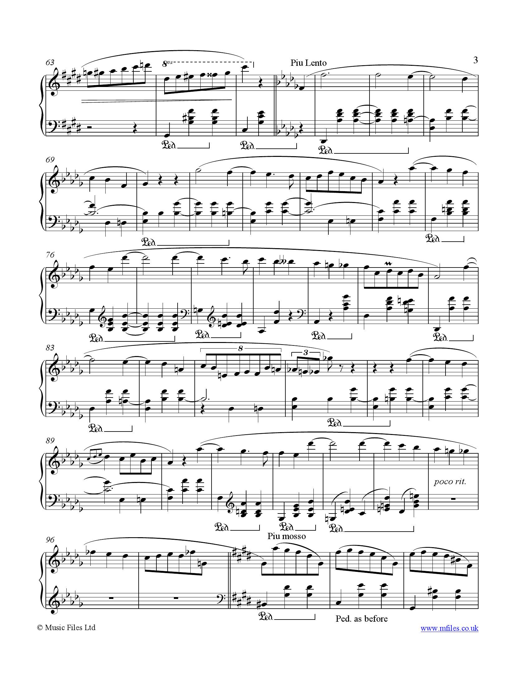 Chopin Opus 64 no 23 - نت آهنگ Opus 64 no 2 از Chopin