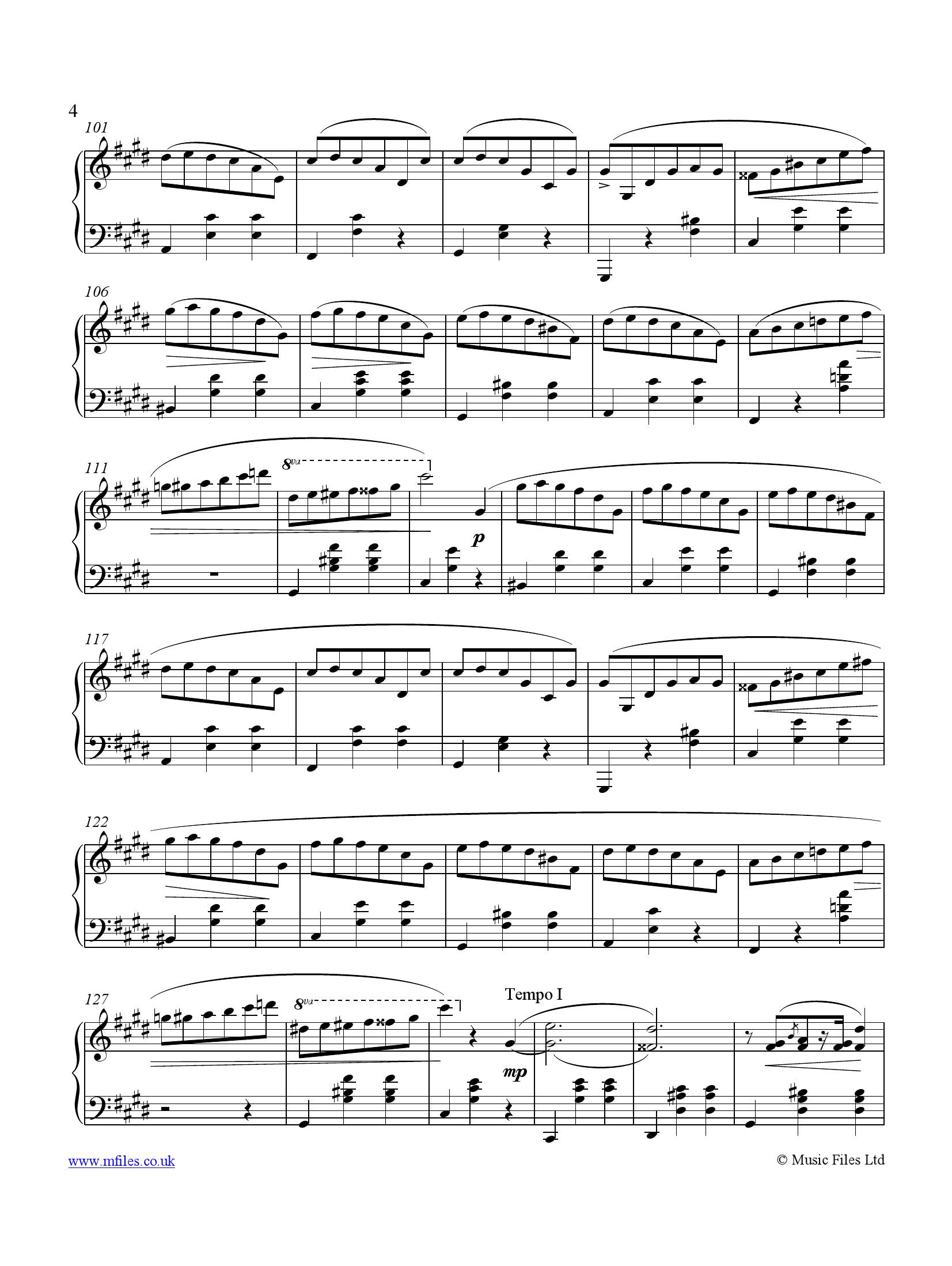 Chopin Opus 64 no 24 - نت آهنگ Opus 64 no 2 از Chopin