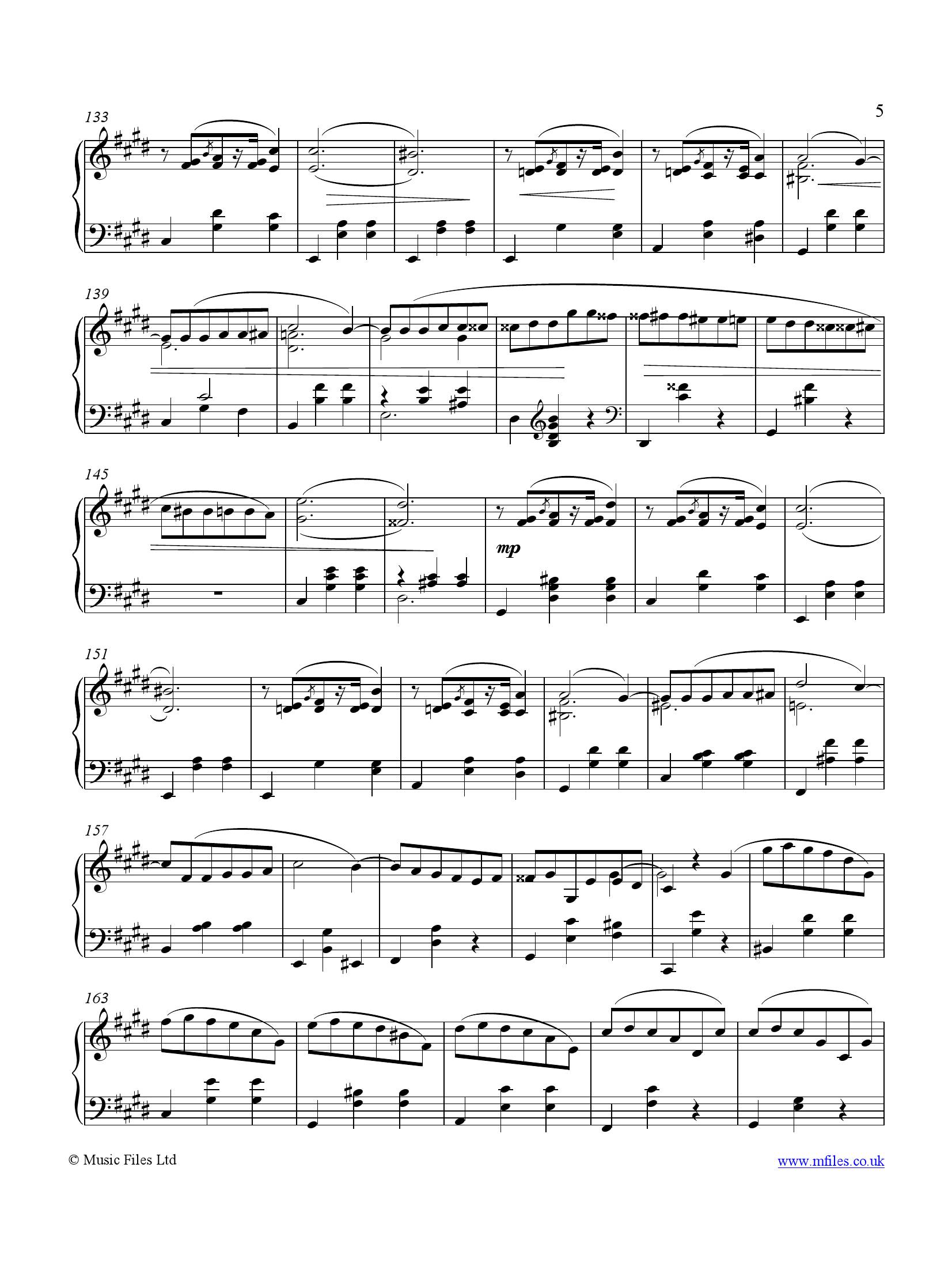 Chopin Opus 64 no 25 - نت آهنگ Opus 64 no 2 از Chopin