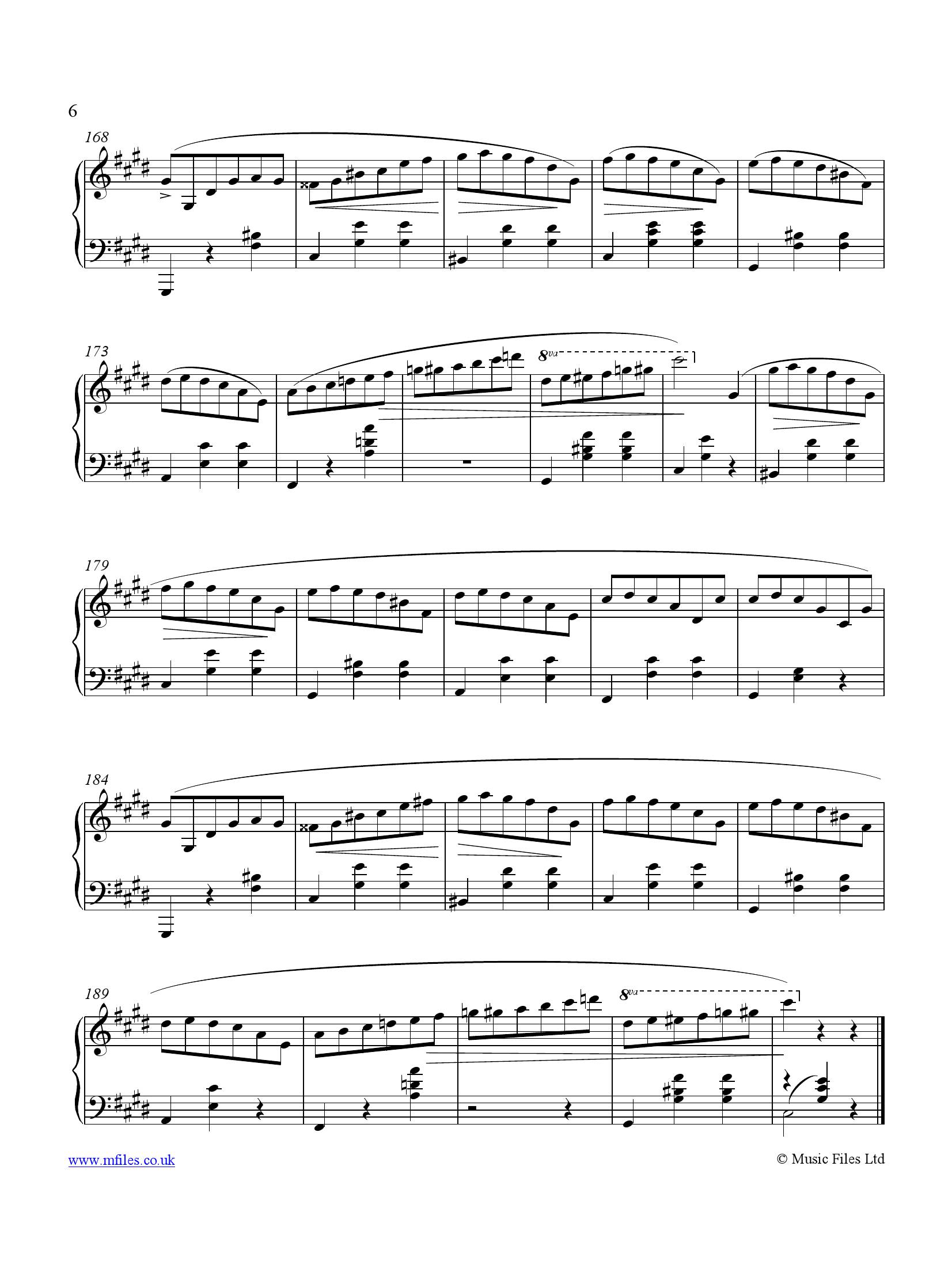 Chopin Opus 64 no 26 - نت آهنگ Opus 64 no 2 از Chopin