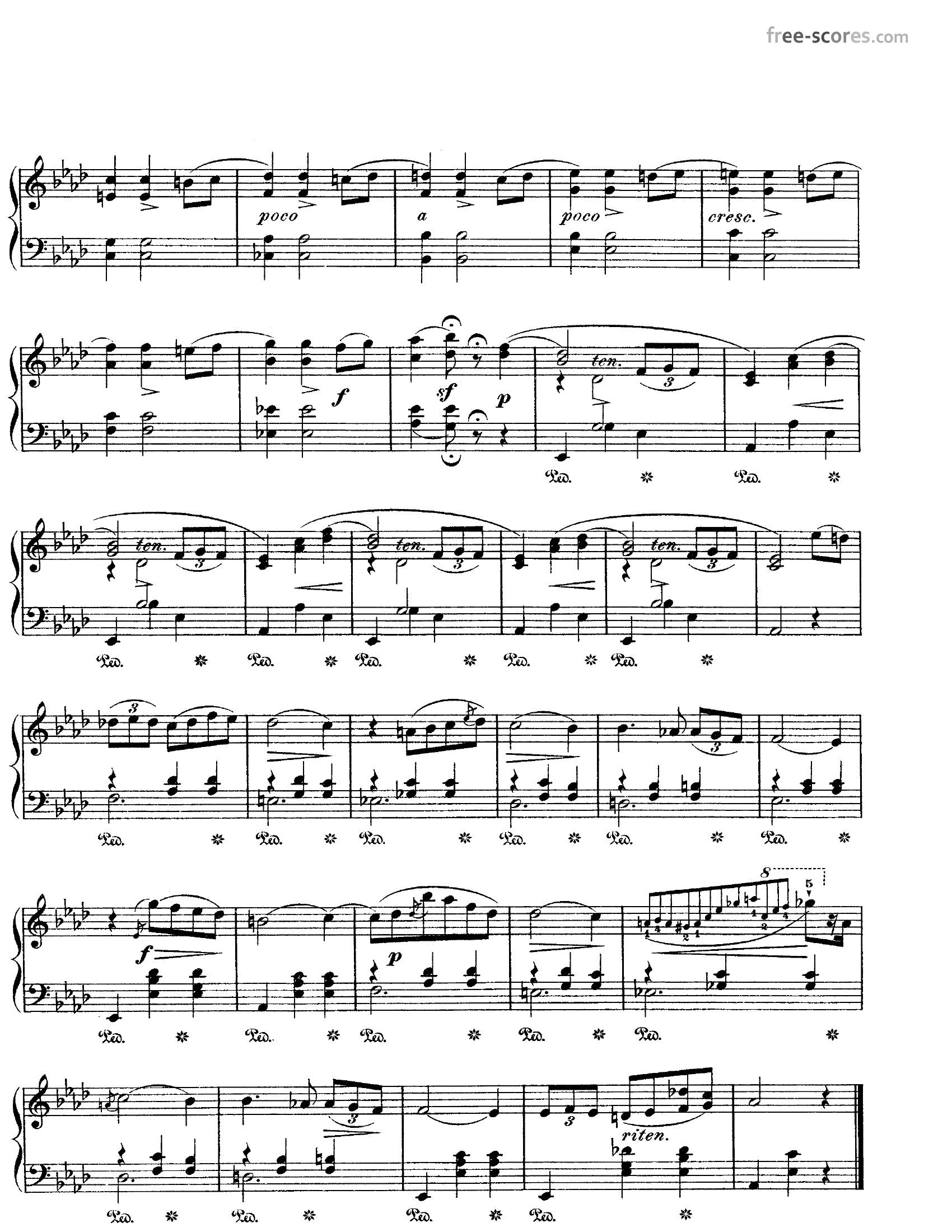 Chopin Opus 69 no 14 - نت آهنگ Opus 69 no 1 از Chopin