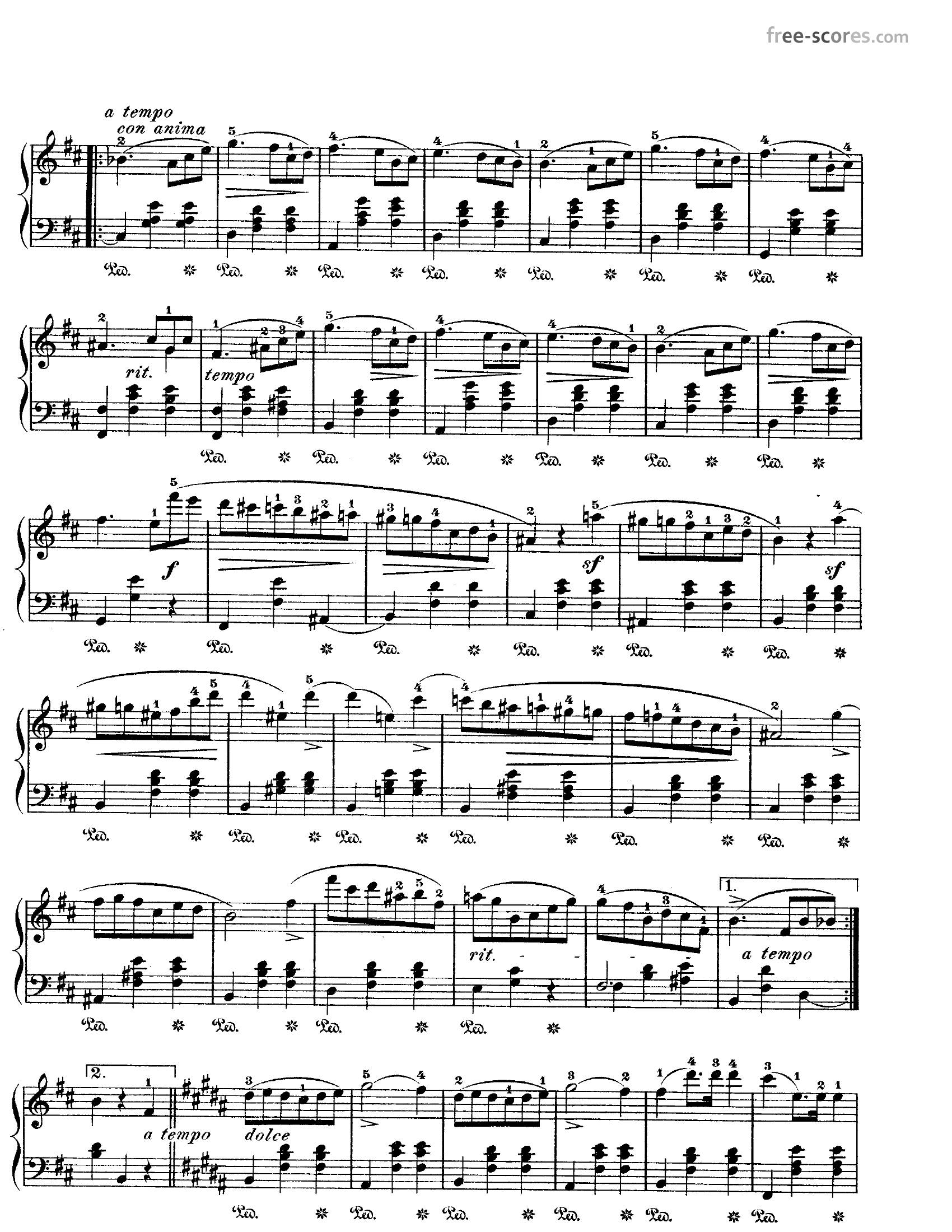 Chopin Opus 69 no 16 - نت آهنگ Opus 69 no 1 از Chopin