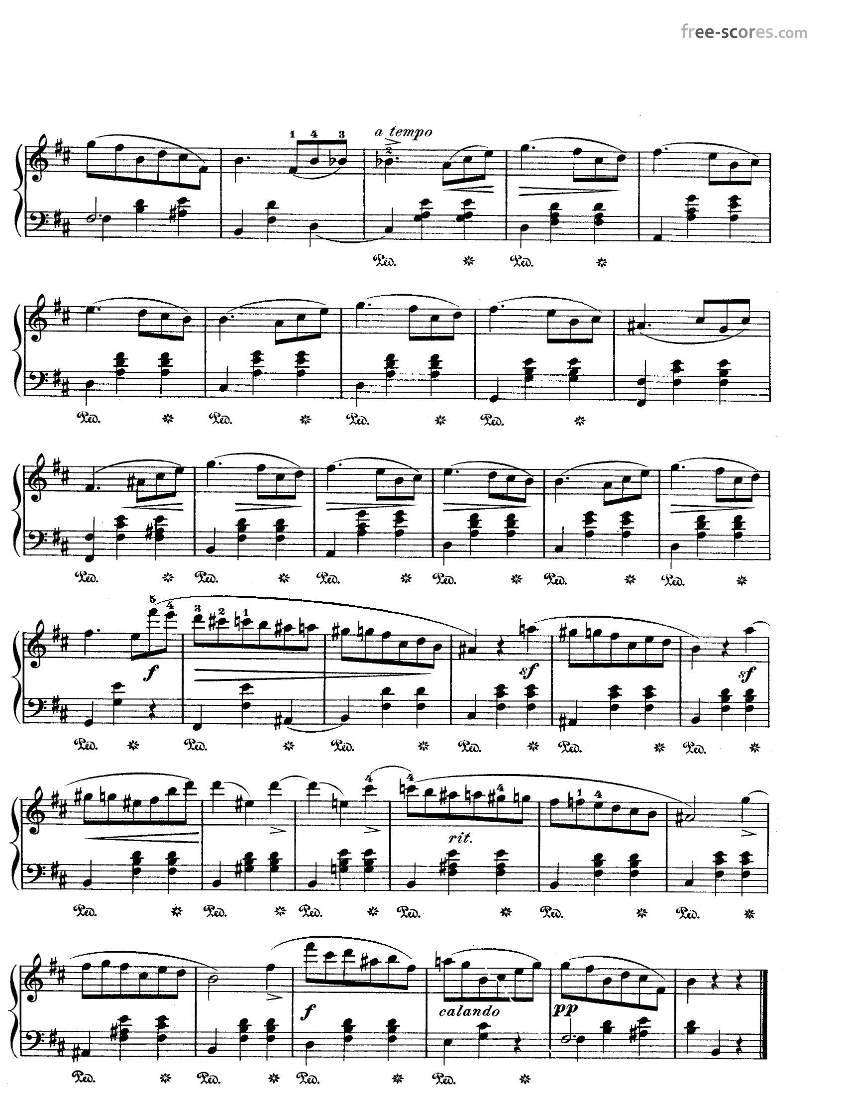 Chopin Opus 69 no 18 - نت آهنگ Opus 69 no 1 از Chopin