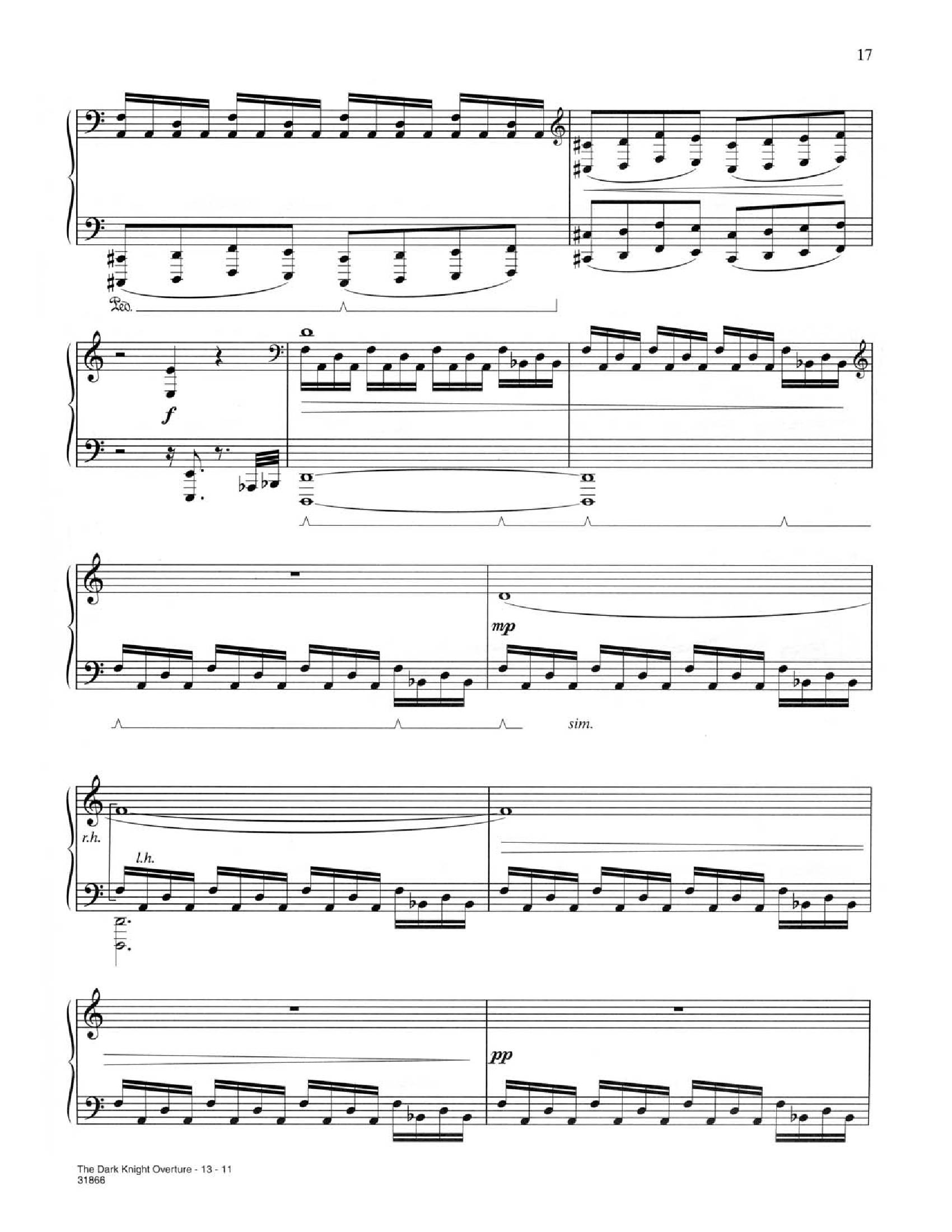 Hans zimmer Dark knight11 - نت آهنگ Dark knight از Hans zimmer