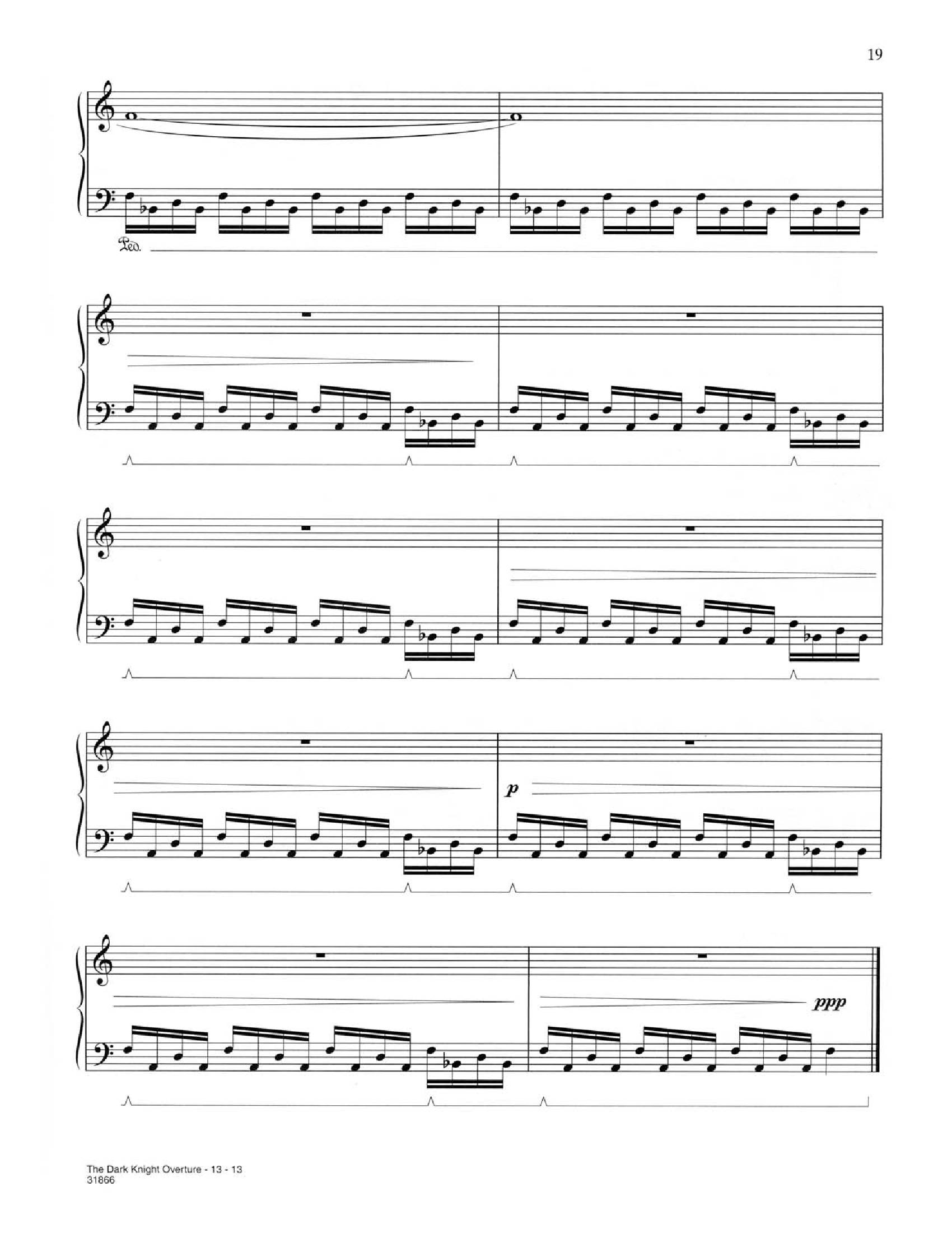 Hans zimmer Dark knight13 - نت آهنگ Dark knight از Hans zimmer