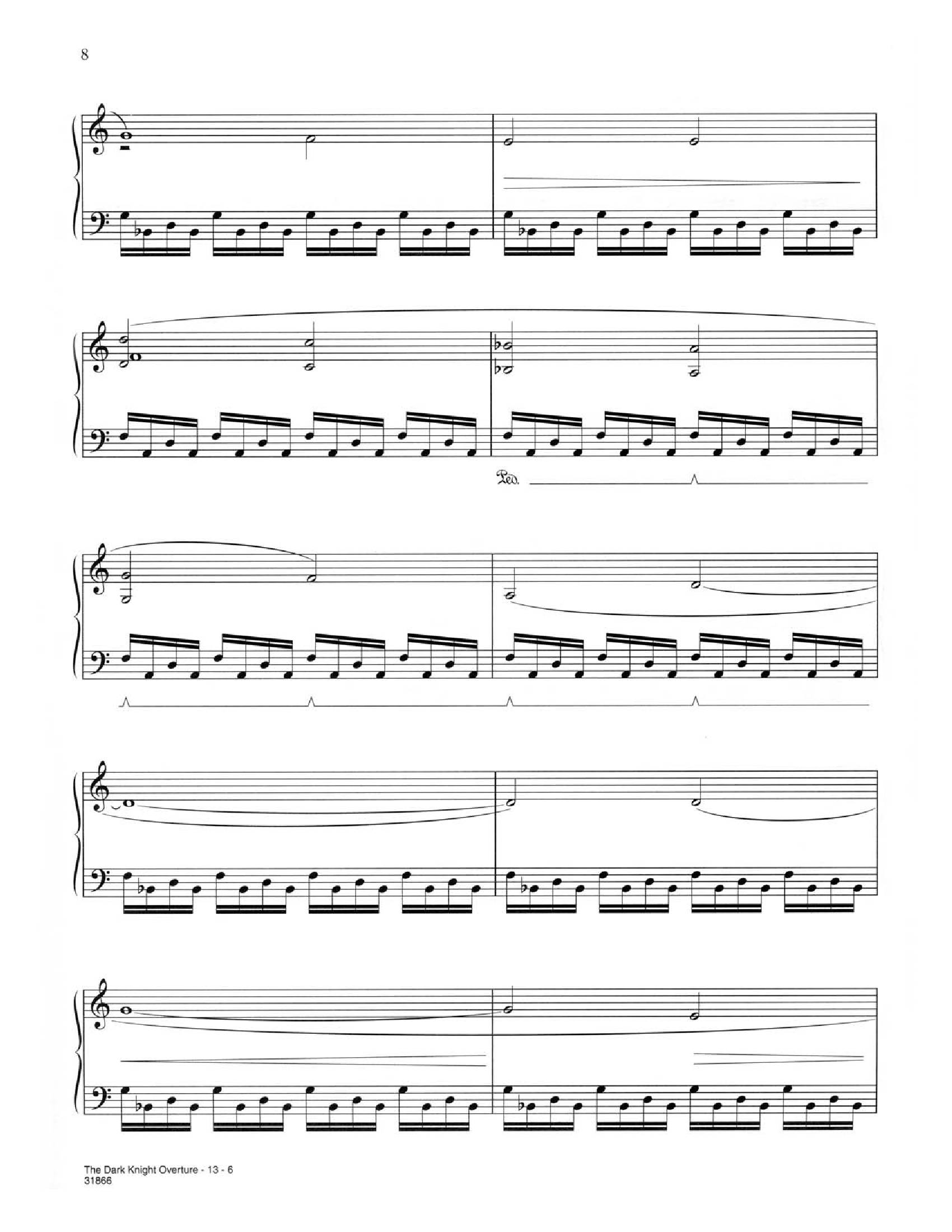 Hans zimmer Dark knight6 - نت آهنگ Dark knight از Hans zimmer