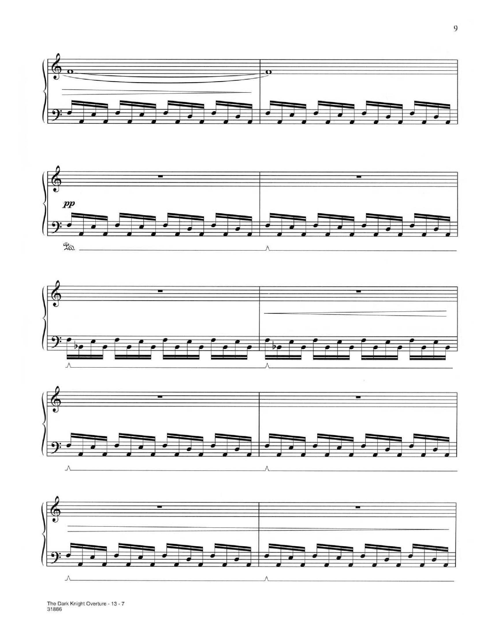 Hans zimmer Dark knight7 - نت آهنگ Dark knight از Hans zimmer