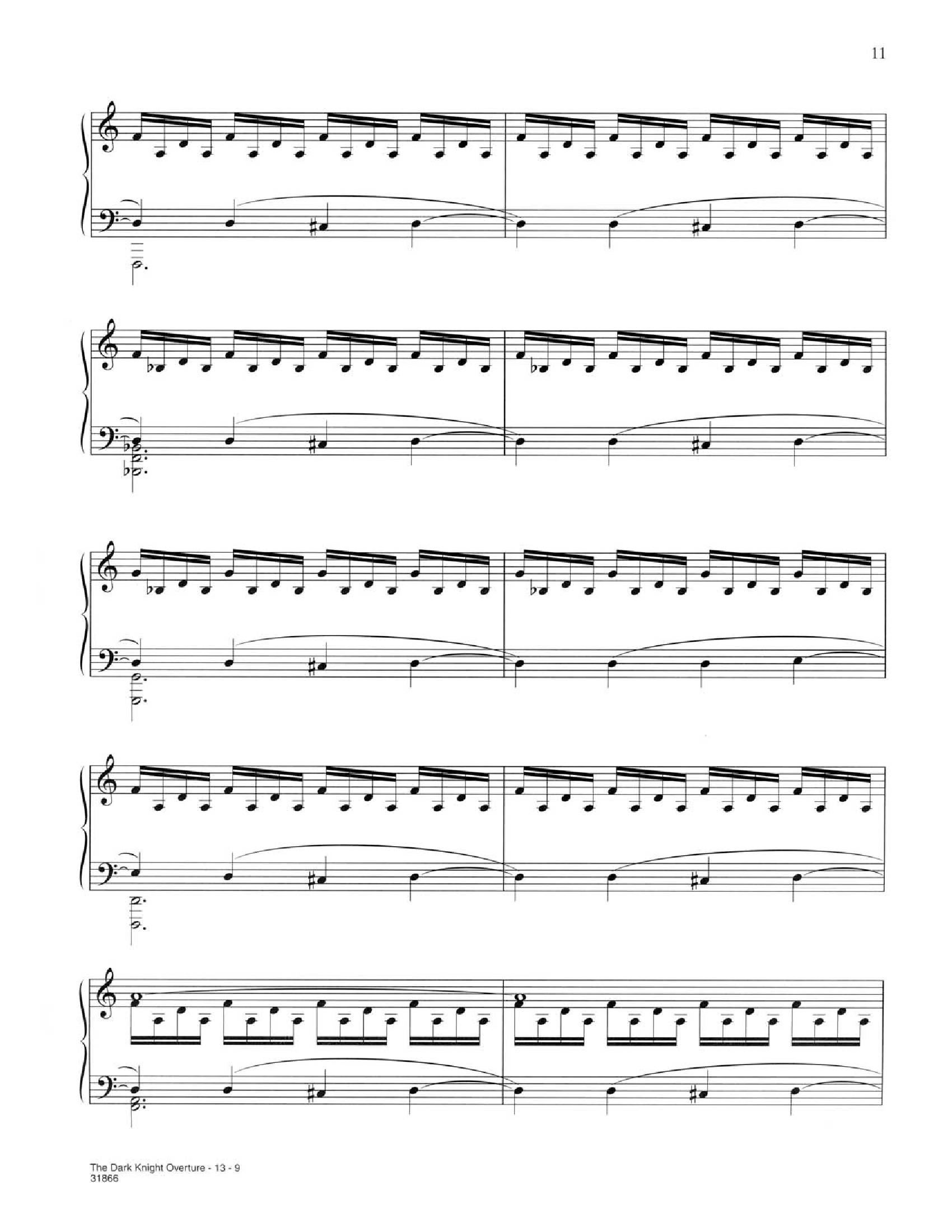 Hans zimmer Dark knight9 - نت آهنگ Dark knight از Hans zimmer