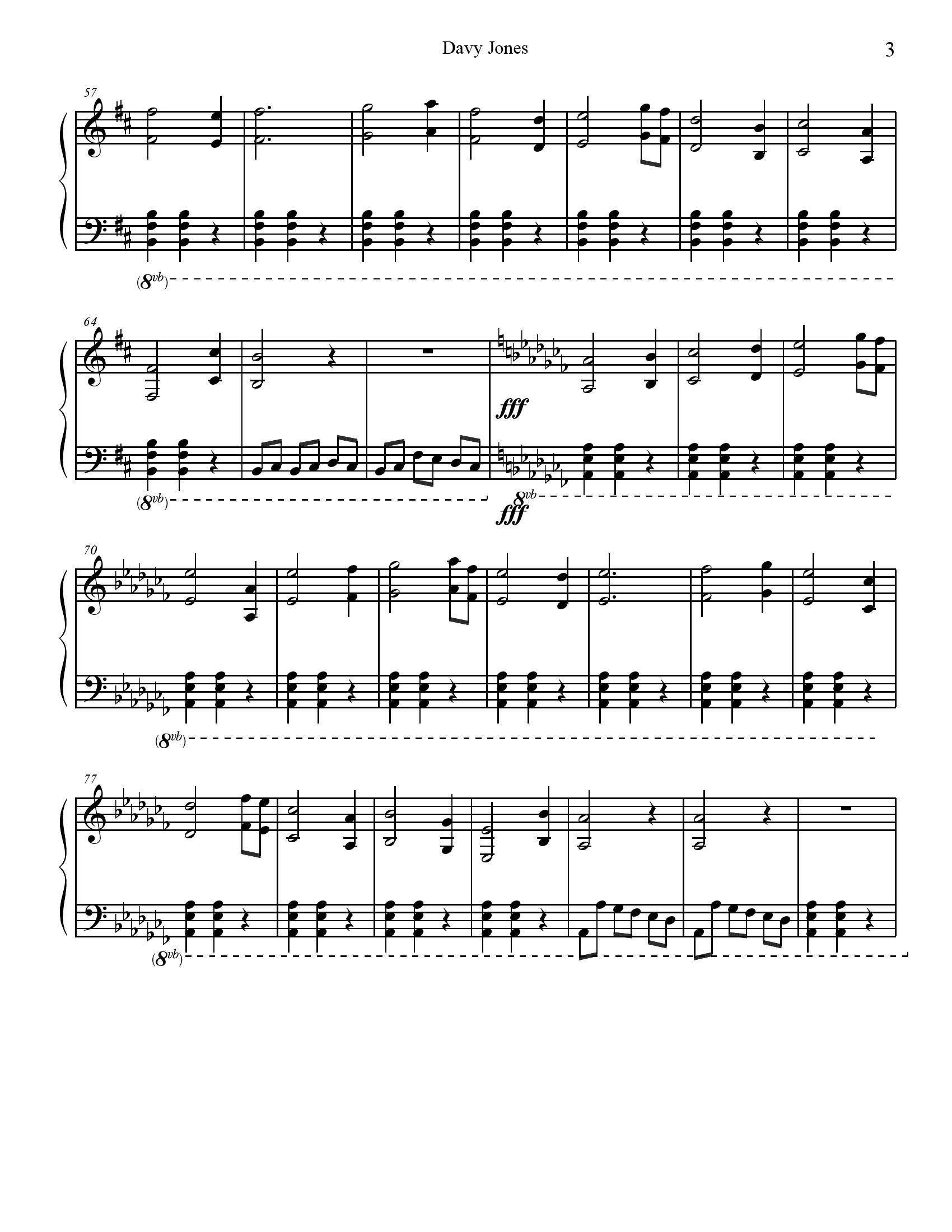 Hans zimmer Davy Jones3 - نت آهنگ Davy Jones از Hans zimmer