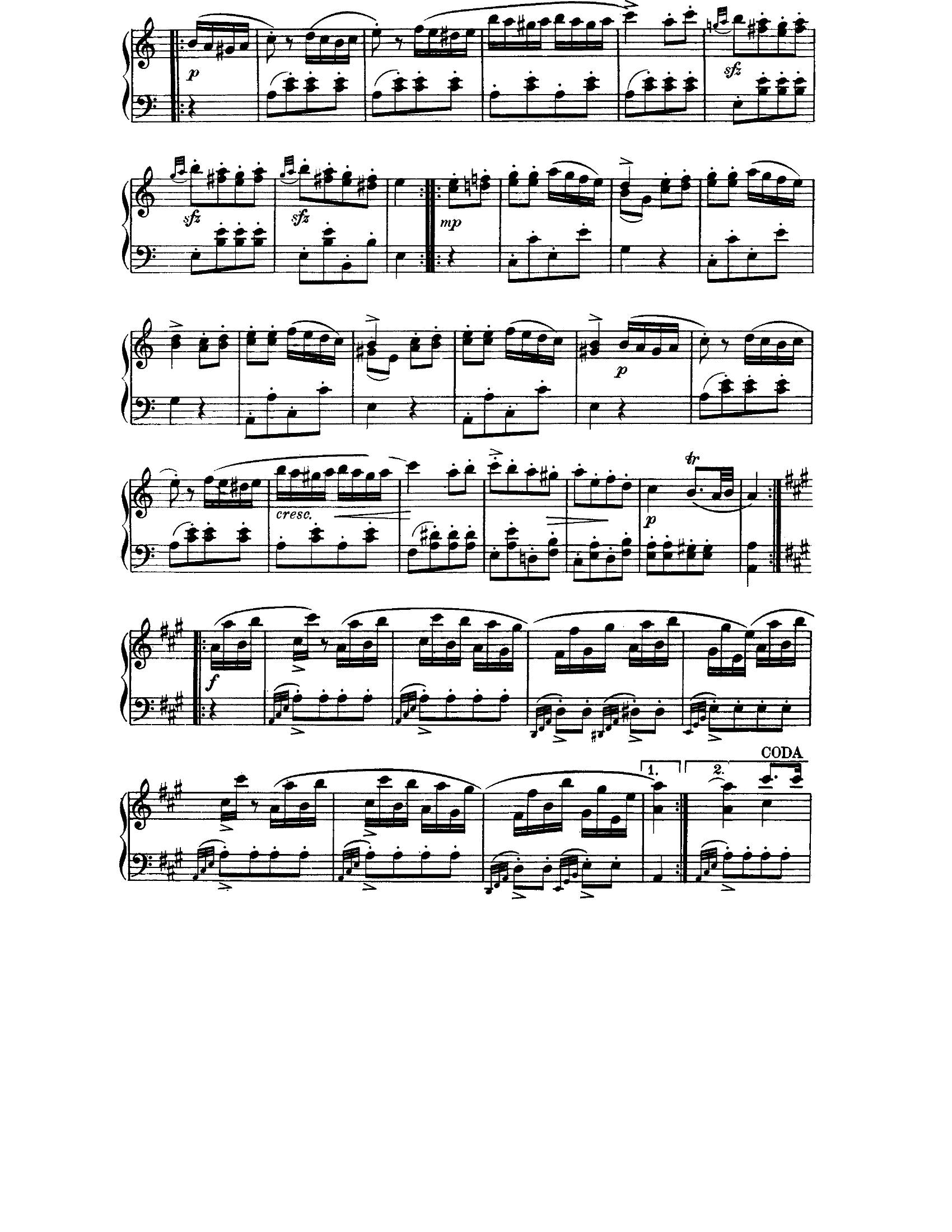 Mozart Rondo alla turca3 - نت آهنگ Rondo alla turca از Mozart