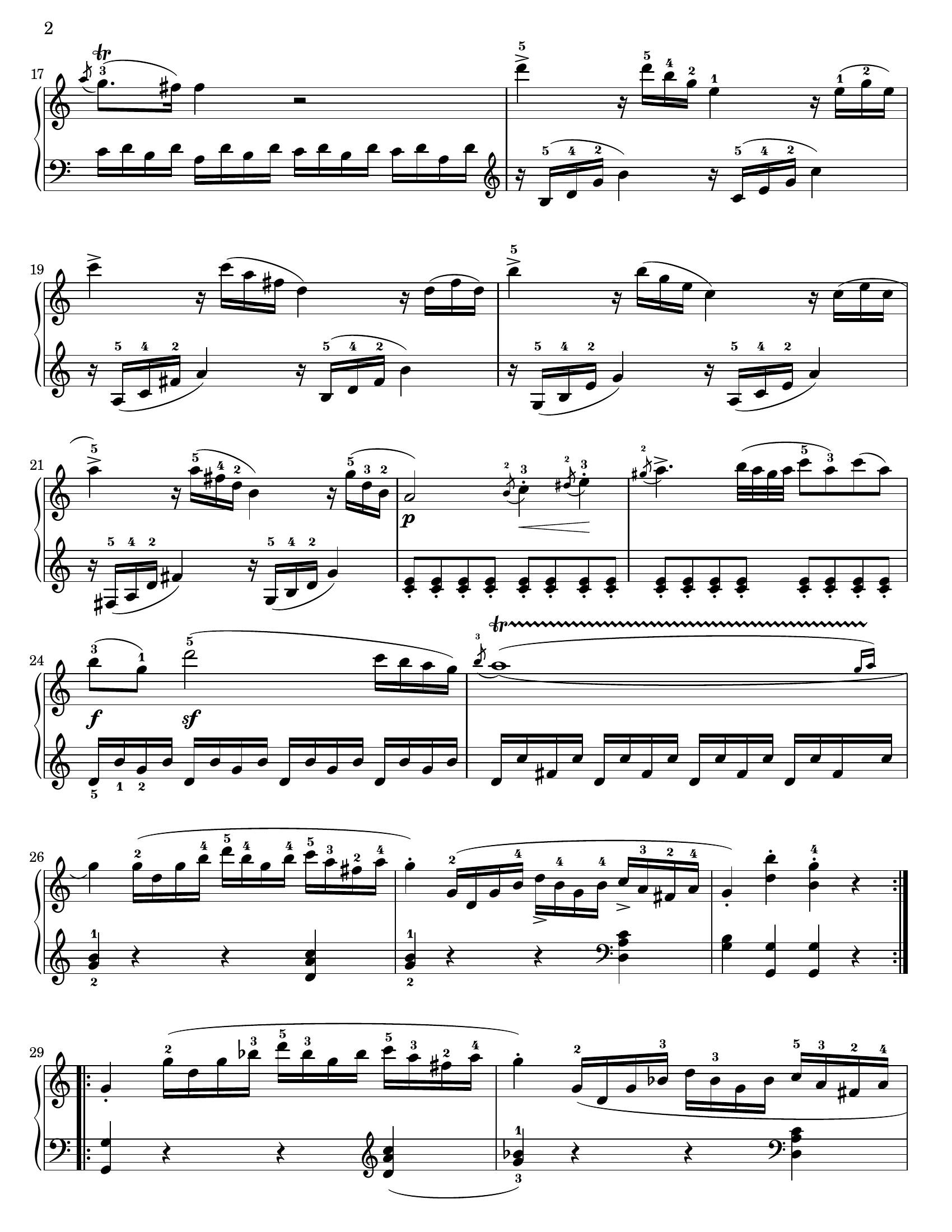 Mozart Sonata k5452 - نت آهنگ Sonata k545 از Mozart