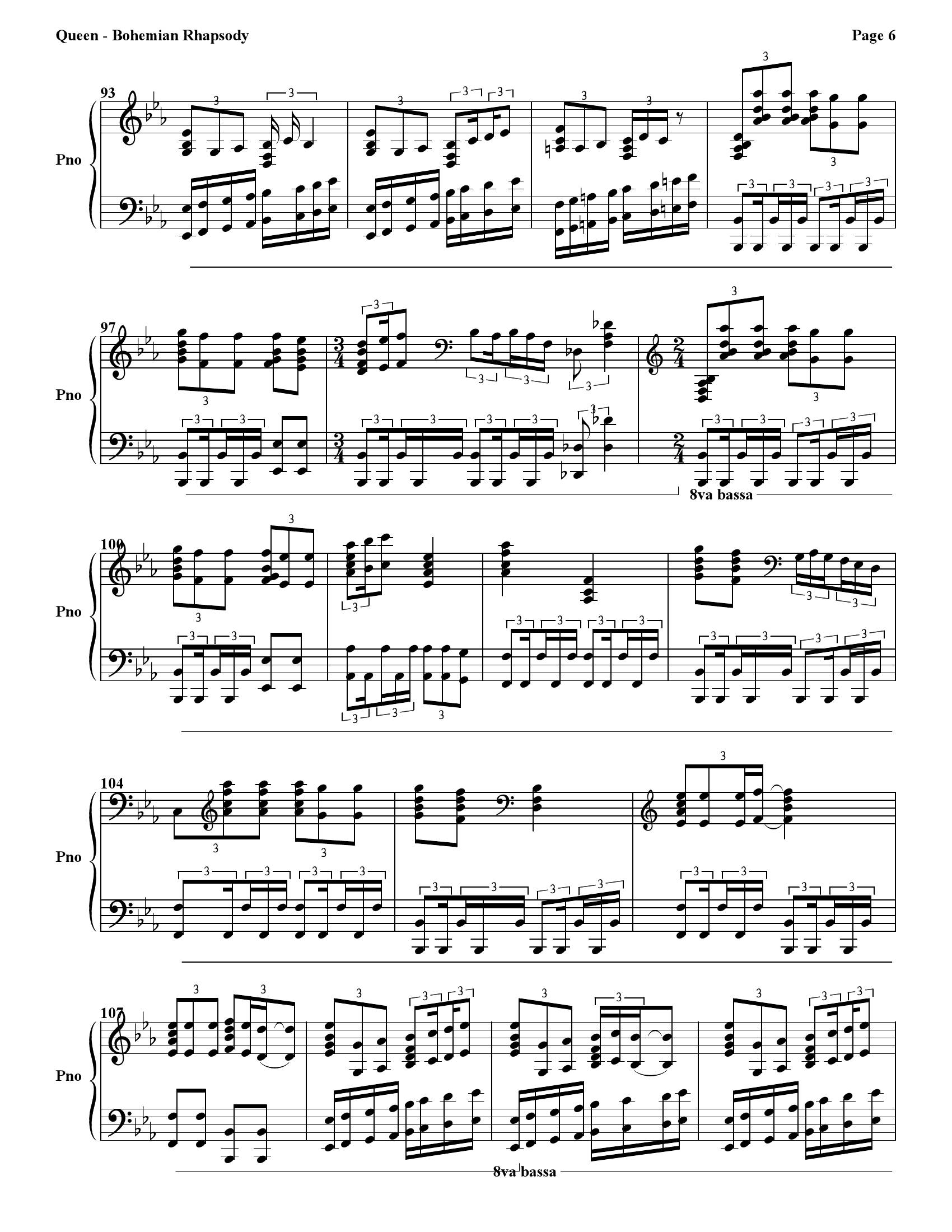 Queen Bohemian Rhapsody6 - نت آهنگ Bohemian Rhapsody از Queen