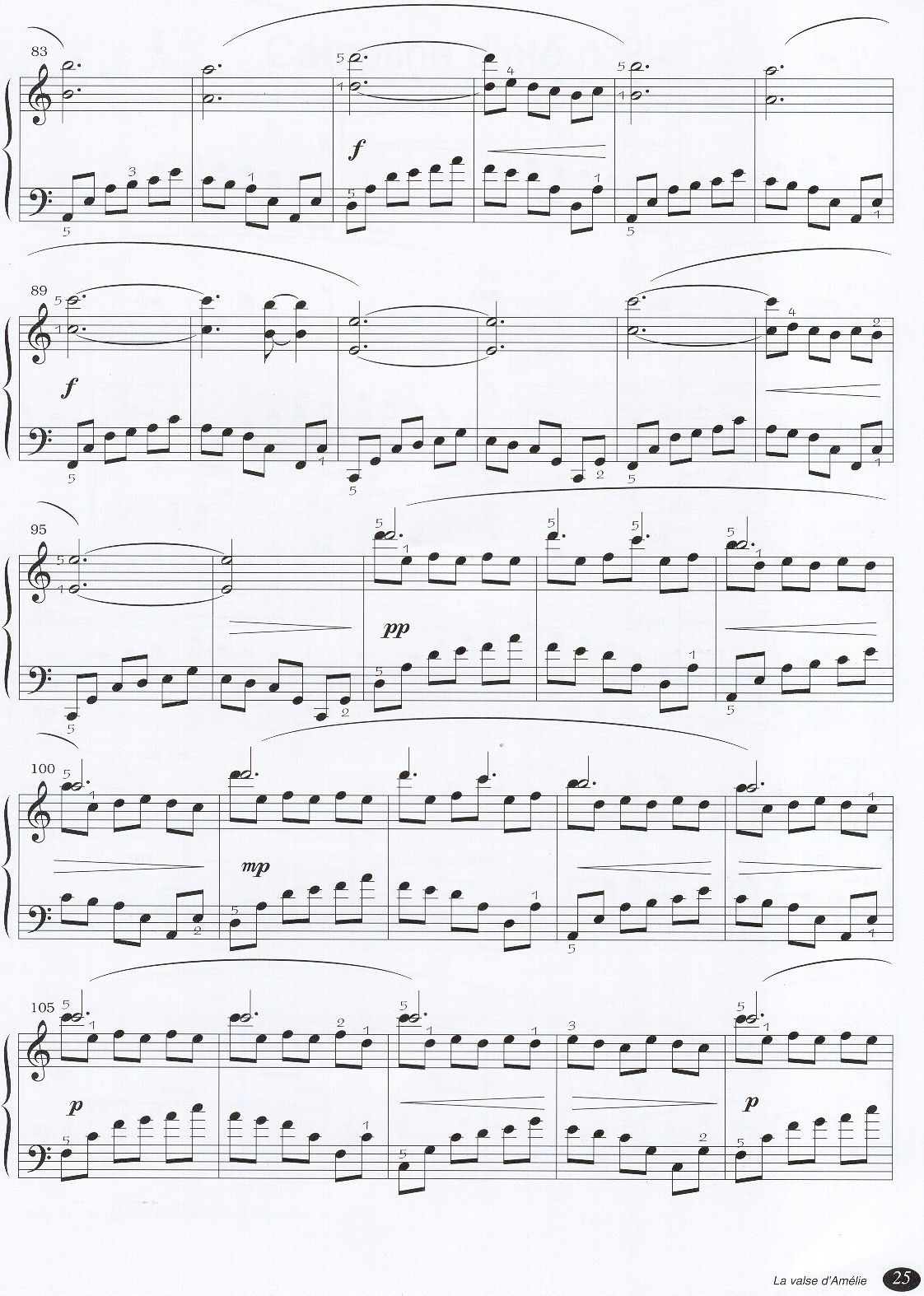 Yann tiersen La Valse dAmelie4 - نت آهنگ La Valse d'Amélie از Yann tiersen