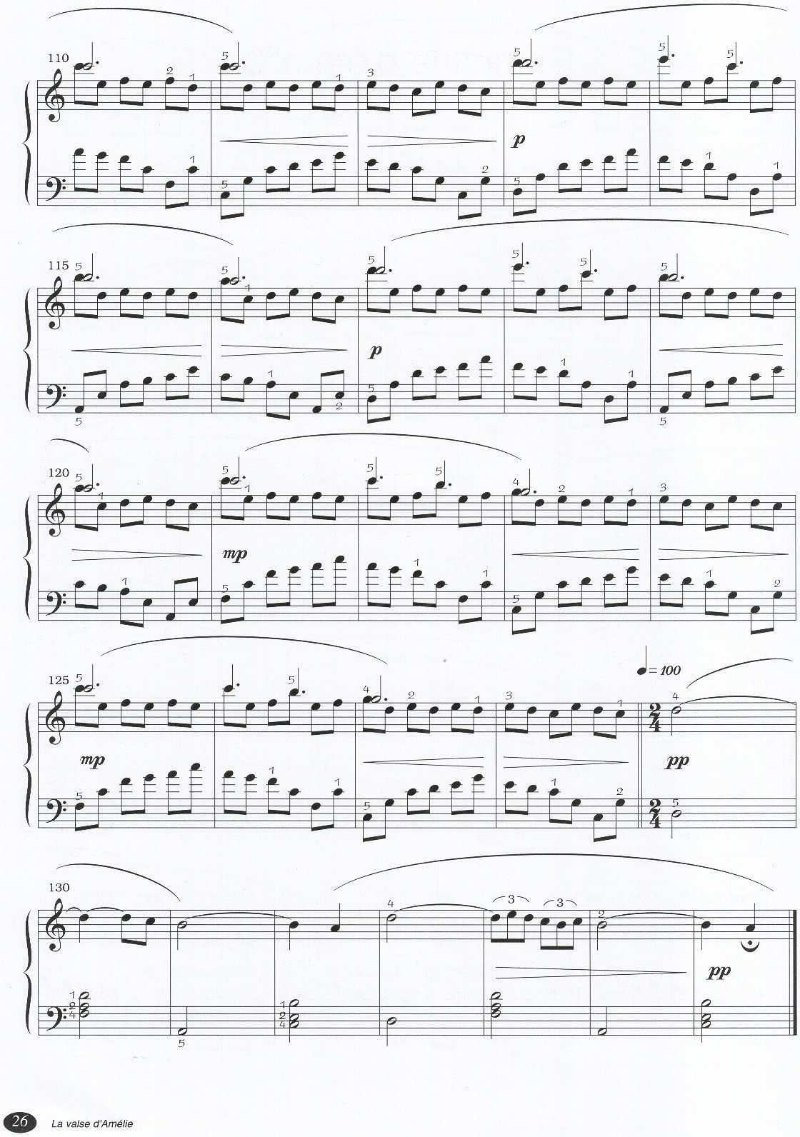 Yann tiersen La Valse dAmelie5 - نت آهنگ La Valse d'Amélie از Yann tiersen